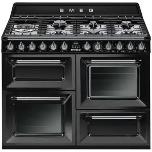 Smeg 110cm Black 7 burner Victoria Cooker - TR4110BL1