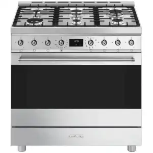 Smeg 90cm Stainless Steel Cooker With Gas Hob - C9MAXSSA2