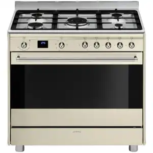 Smeg 90cm Cream Cooker With Gas Hob - SSA91MAP2